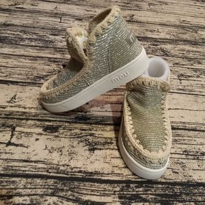 NEW!!! MOU Sneaker Monochrome Textile Glitter Matching Outsole & Stitching